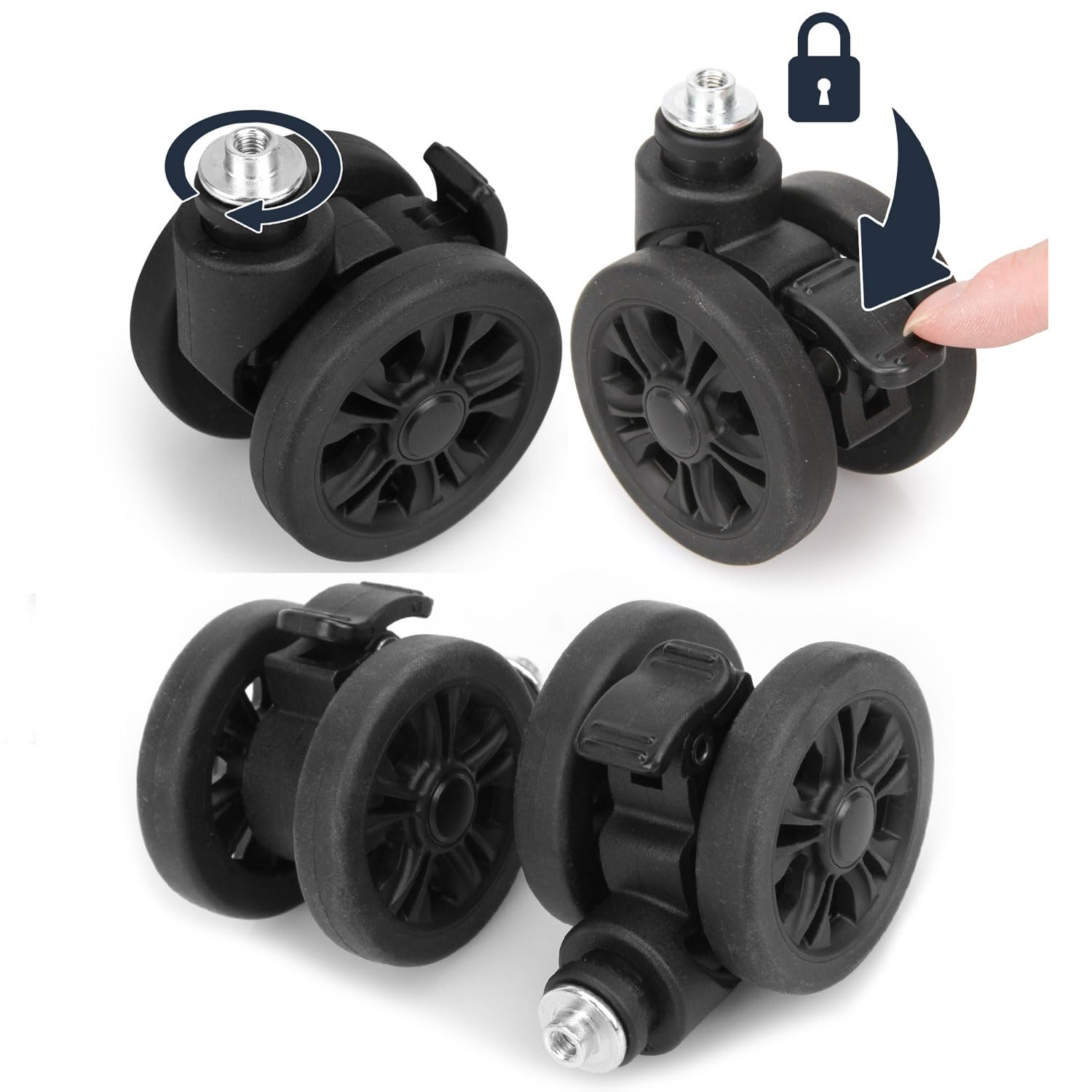 Amazon.co.jp: スーツケース タイヤ交換 通用型 4個セット 直径55cm